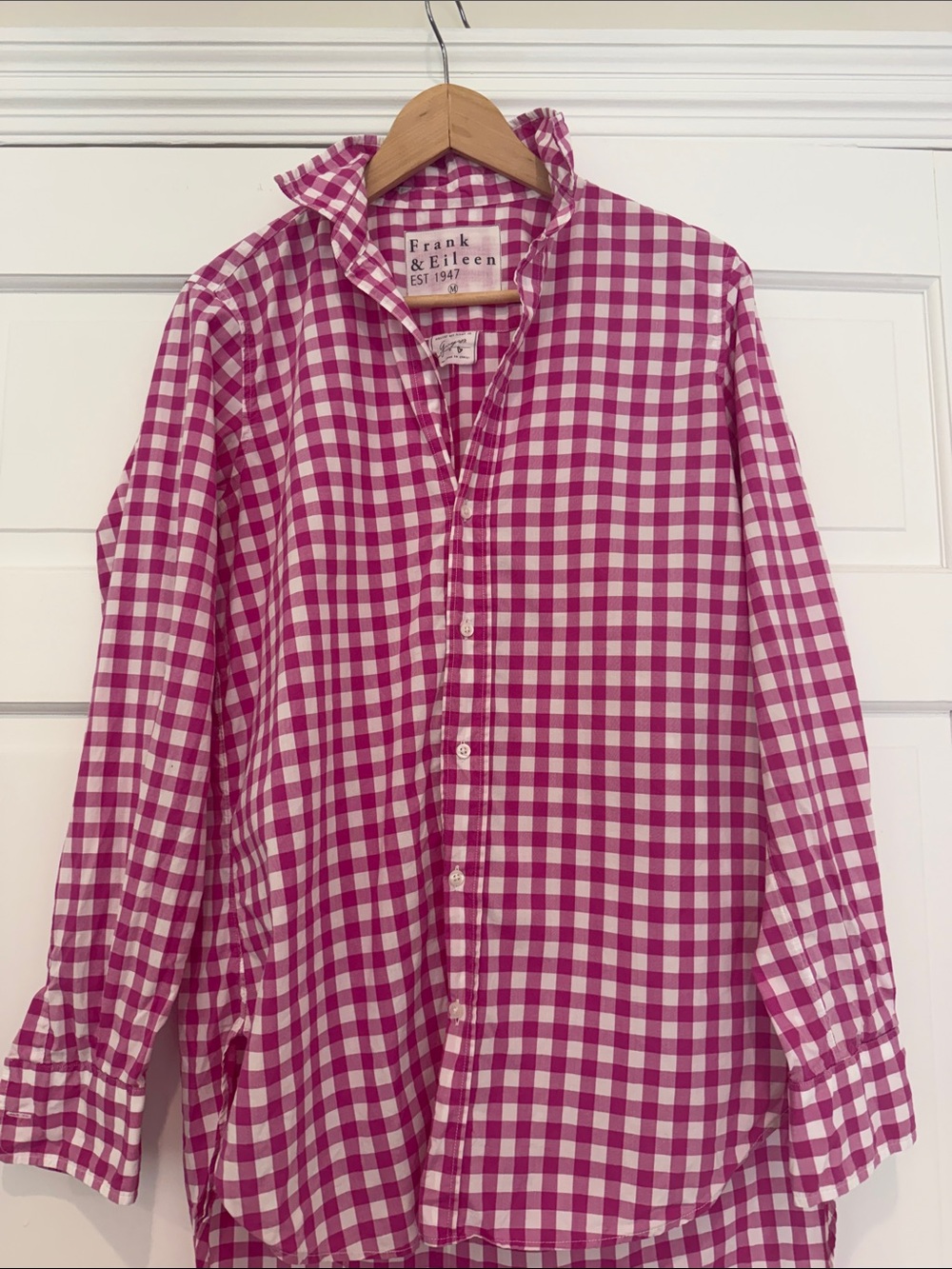 Frank & Eileen GRAYSON Pink Gingham Button-Up Shirt